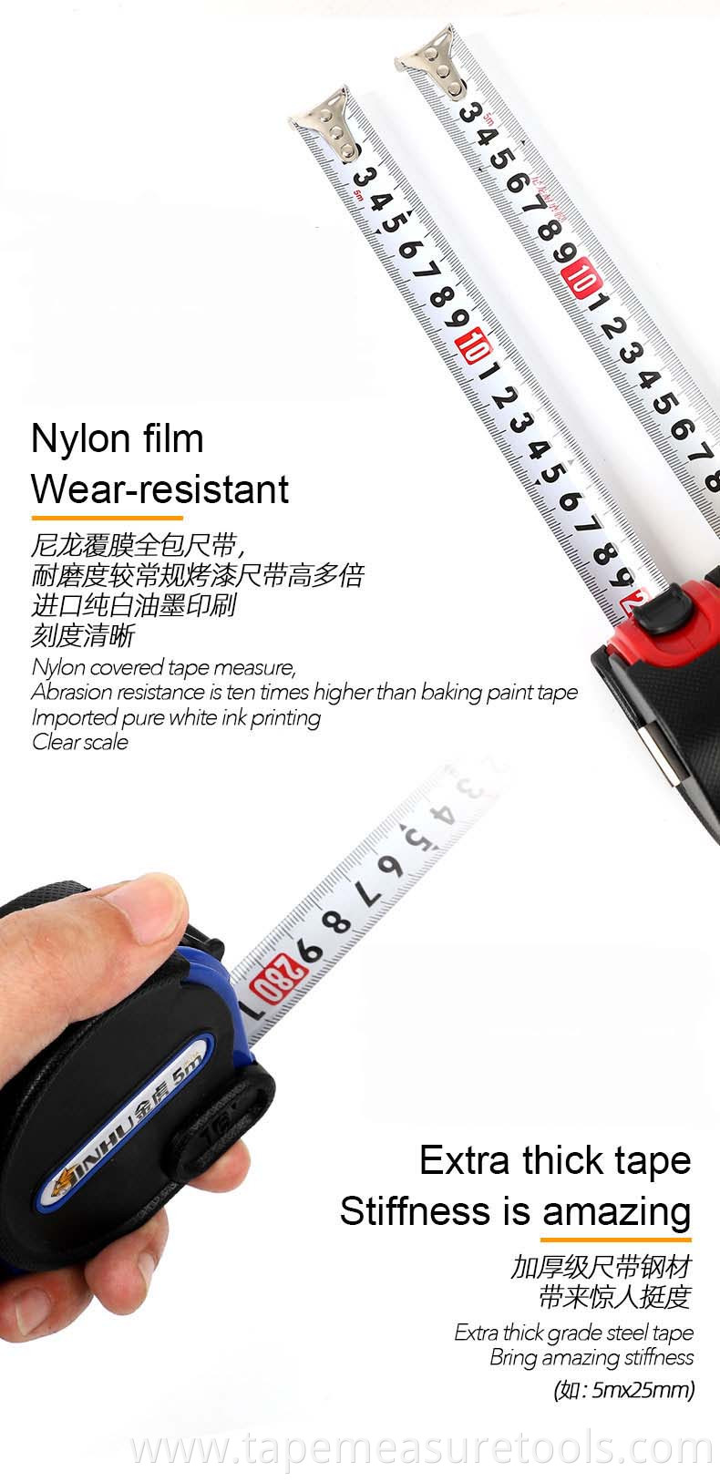 Factory wholesale high quality steel tape measure woodworking household engineering special measuring tools